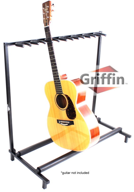 Multi Guitar Rack 7 Seven Multi Guitar Stand Holder Folding Racks by Griffin