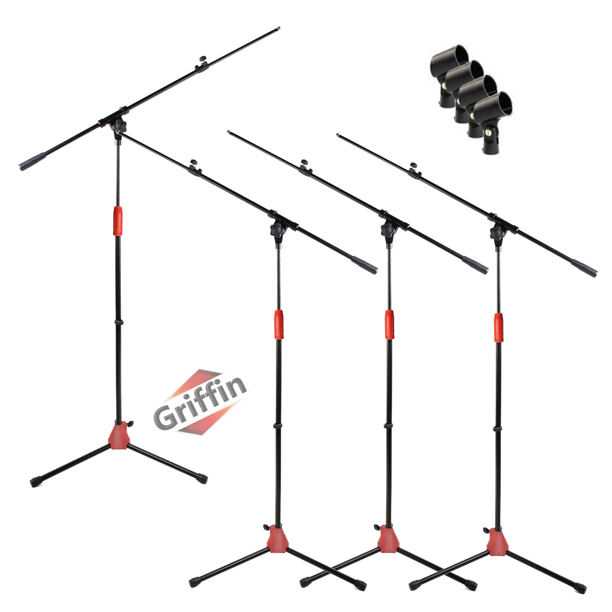 Microphone Stand Pack with Mic Clips Package of 4 by Griffin