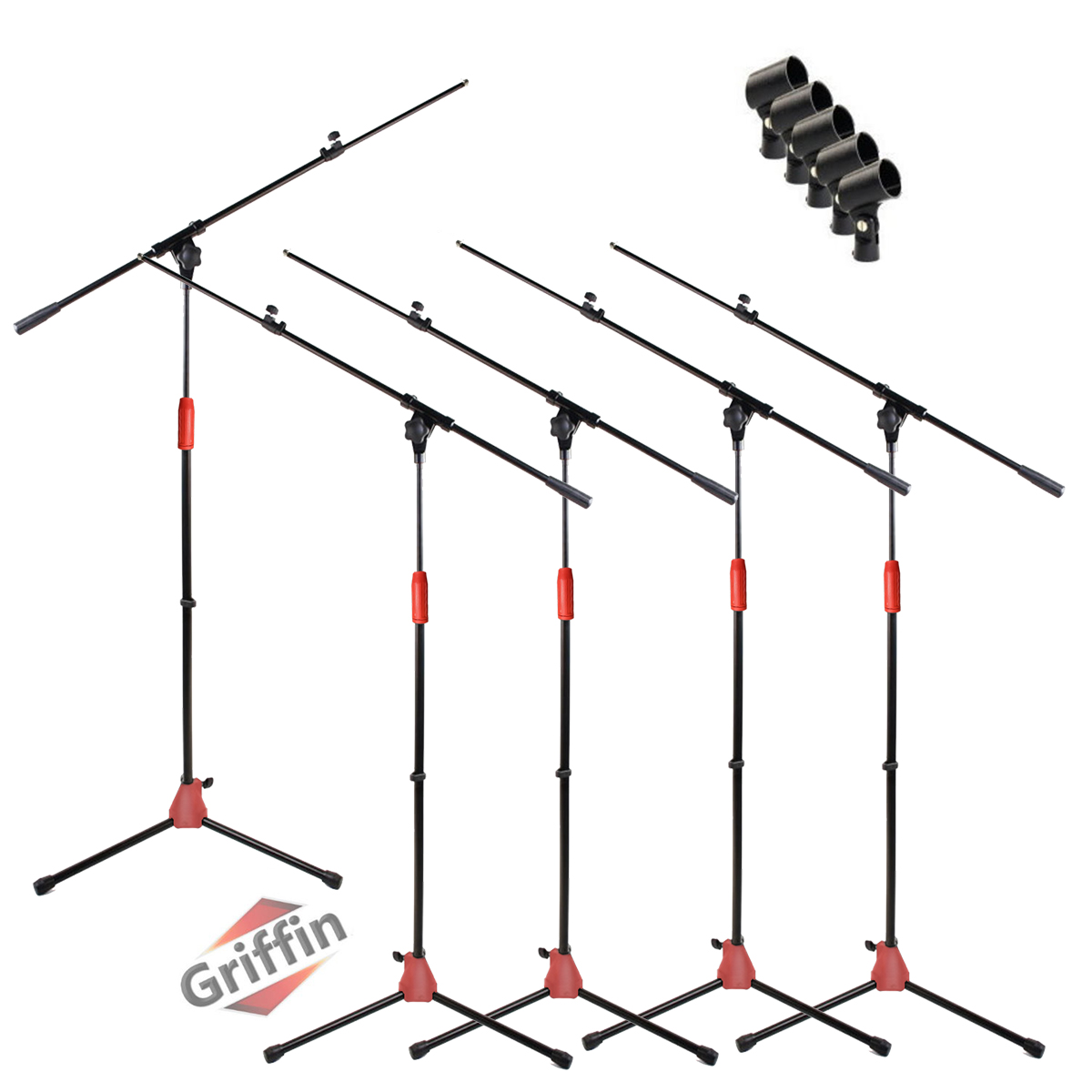 Microphone Stand with Boom Arm 5 Pack Griffin Tripod Telescoping