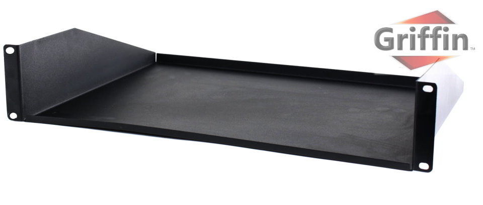 2U Rackmount Utility Shelf for Audio Studio Equipment Stand by Griffin
