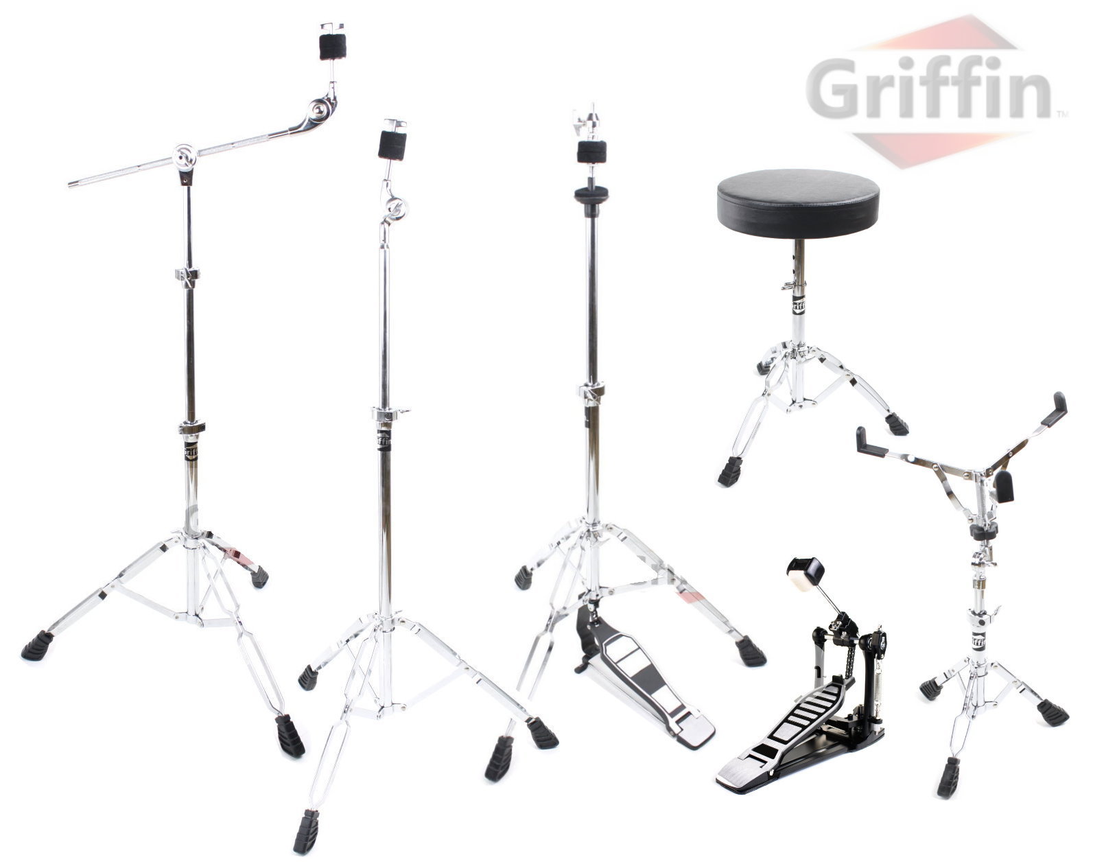 Drum Hardware Pack 6-Piece Stand Package by Griffin MS Series