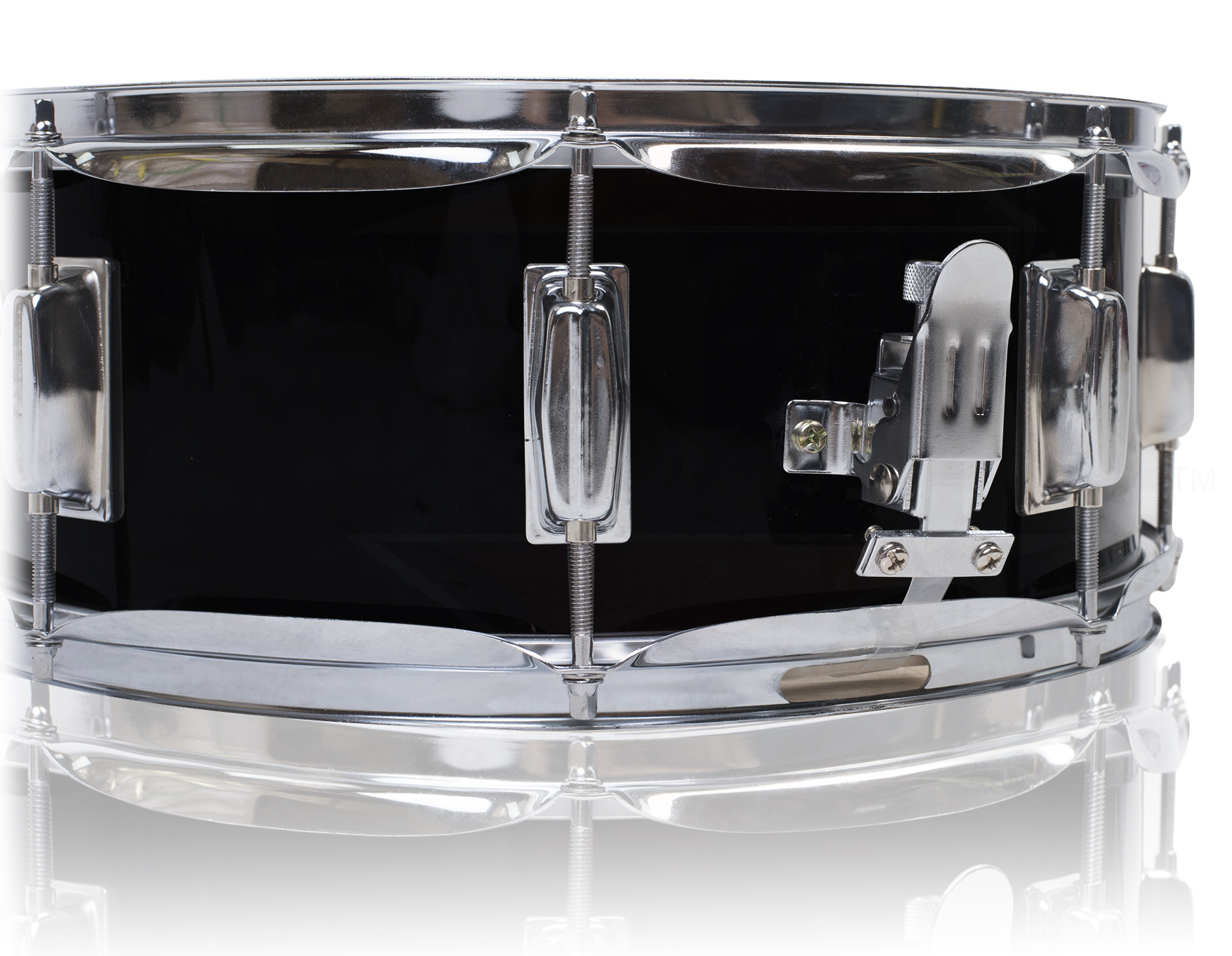 Griffin Snare Drum Black 14x5.5 Poplar Wood Shell 14" Percussion Kit