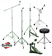 Drum Hardware Package 6-Piece Stand Pack by Griffin TS Series