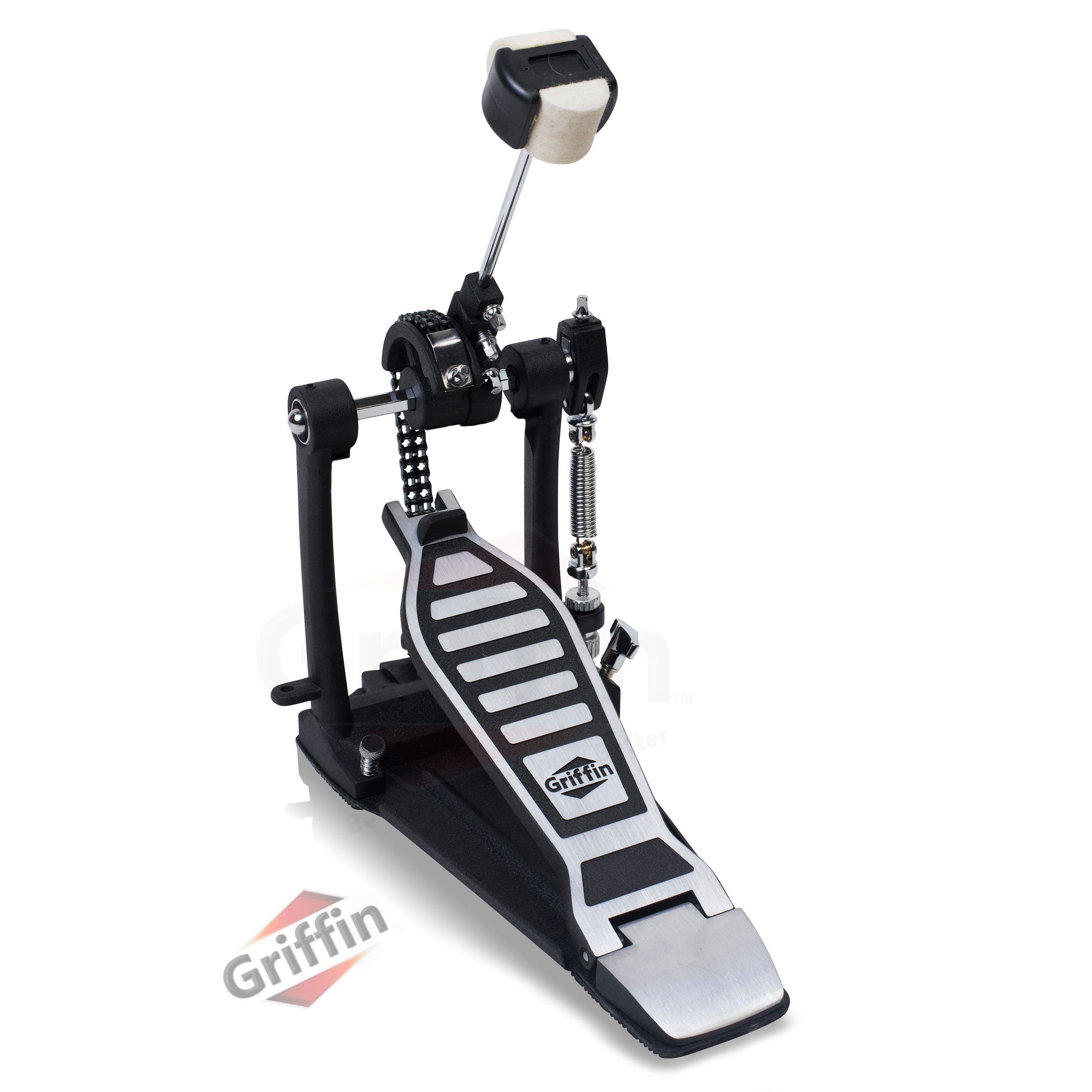 Kick Bass Drum Pedal Single Foot Double Chain Drive Percussion Hardware