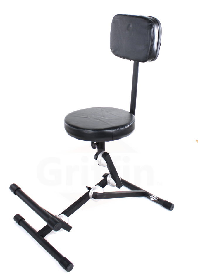 Adjustable Keyboard Throne Piano Bench Guitar Chair Back Foot Rest