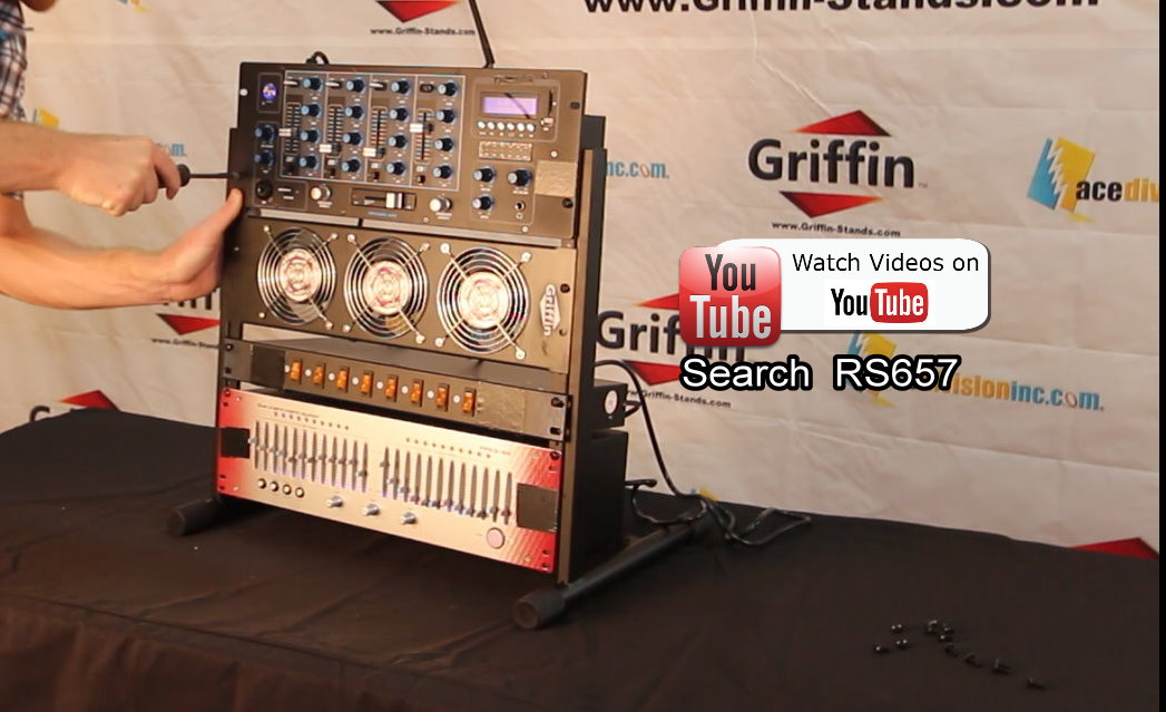 Studio Rack Mount Stand Griffin Recording Mixer Equipment Gear Case