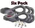 XLR Microphone Cables Low Noise Lo-Z 20 Foot Mic Cord 6-Pack by Griffin