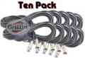 Microphone XLR Cables Lo-Z 20 Feet Pro 10 Packs Mic Cords by Griffin