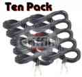Guitar Instrument Cables 20 Foot Cable Cords 1/4" Jack. 10 Pack of Cables by Griffin