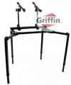 Double Studio Mixer Stand Heavy Duty for Keyboard Laptop DJ PA Coffins Speakers by Griffin