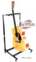 Triple Guitar Rack Multi Guitar 3 Holder Folding Stand by Griffin 