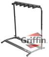 Multi Guitar Stand 5 Five Rack Stand Folding Holder on Stage by Griffin