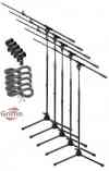 Mic Stand Package with XLR Mic Cables and Clips 5 Pack by Griffin
