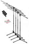 Microphone Stand Pack with Mic Clips Package of 4 by Griffin