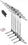Tripod Microphone Boom Stand Package with XLR Mic Cables, Carrying Bag and Clips 5 Pack by Griffin