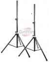 PA Speaker Stands Set Pro-Audio Tripod DJ Monitor Stage Stand 175 LB Load Capacity Load 2 pack by Griffin