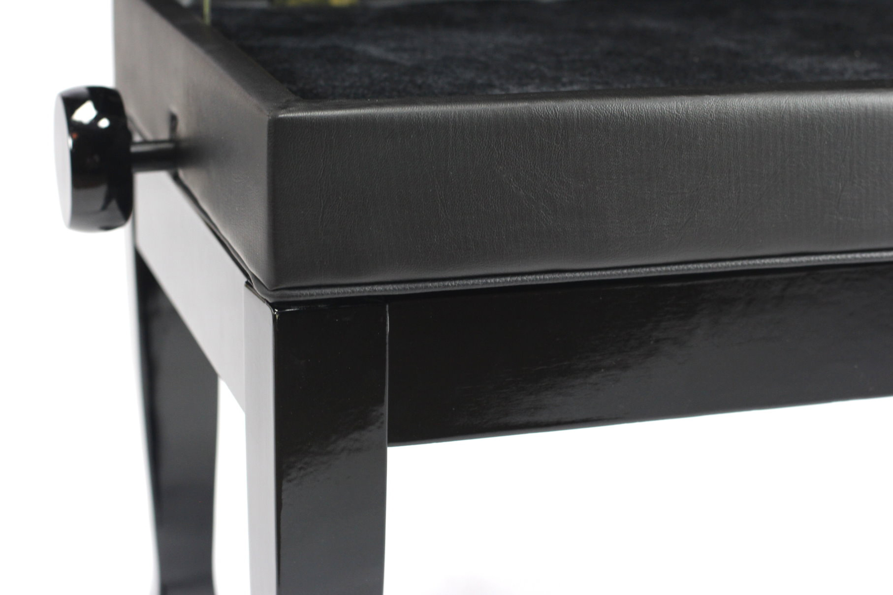 GRIFFIN Genuine Leather Duet Piano Bench Seat Black Wood Keyboard Guitar Stool eBay