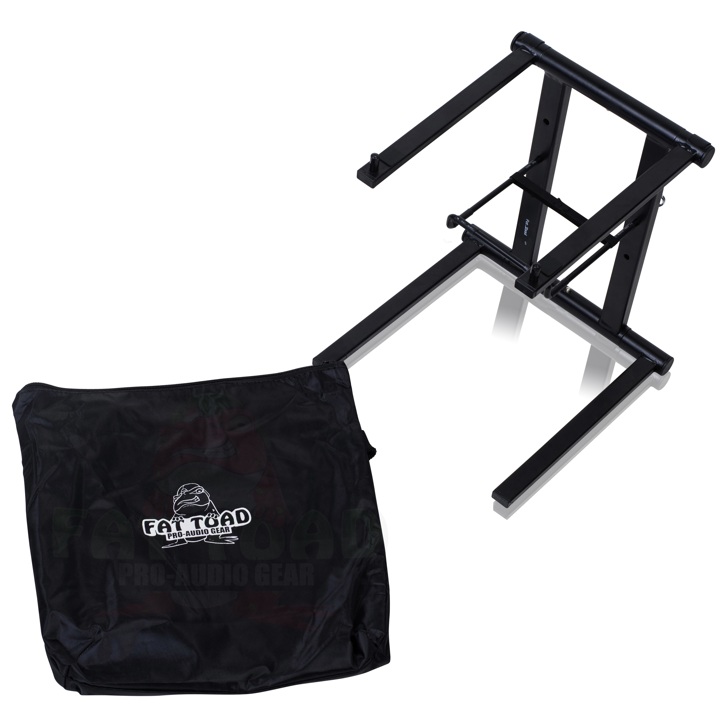 Folding DJ Laptop Stand Computer Table Top PC Rack Clamp Mount Holder