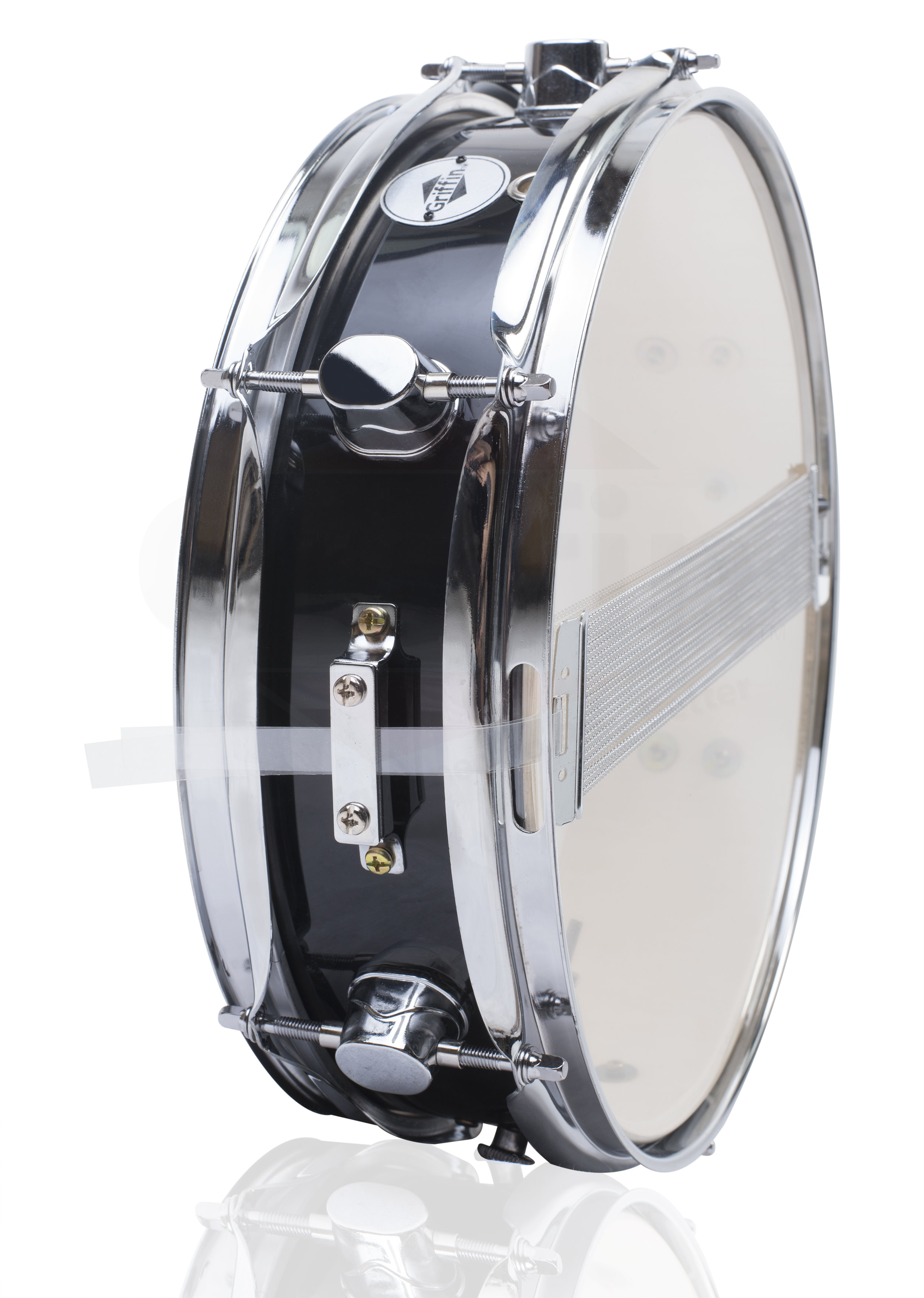 GRIFFIN Piccolo Snare Drum 13"x3.5 Black Acoustic Percussion Poplar