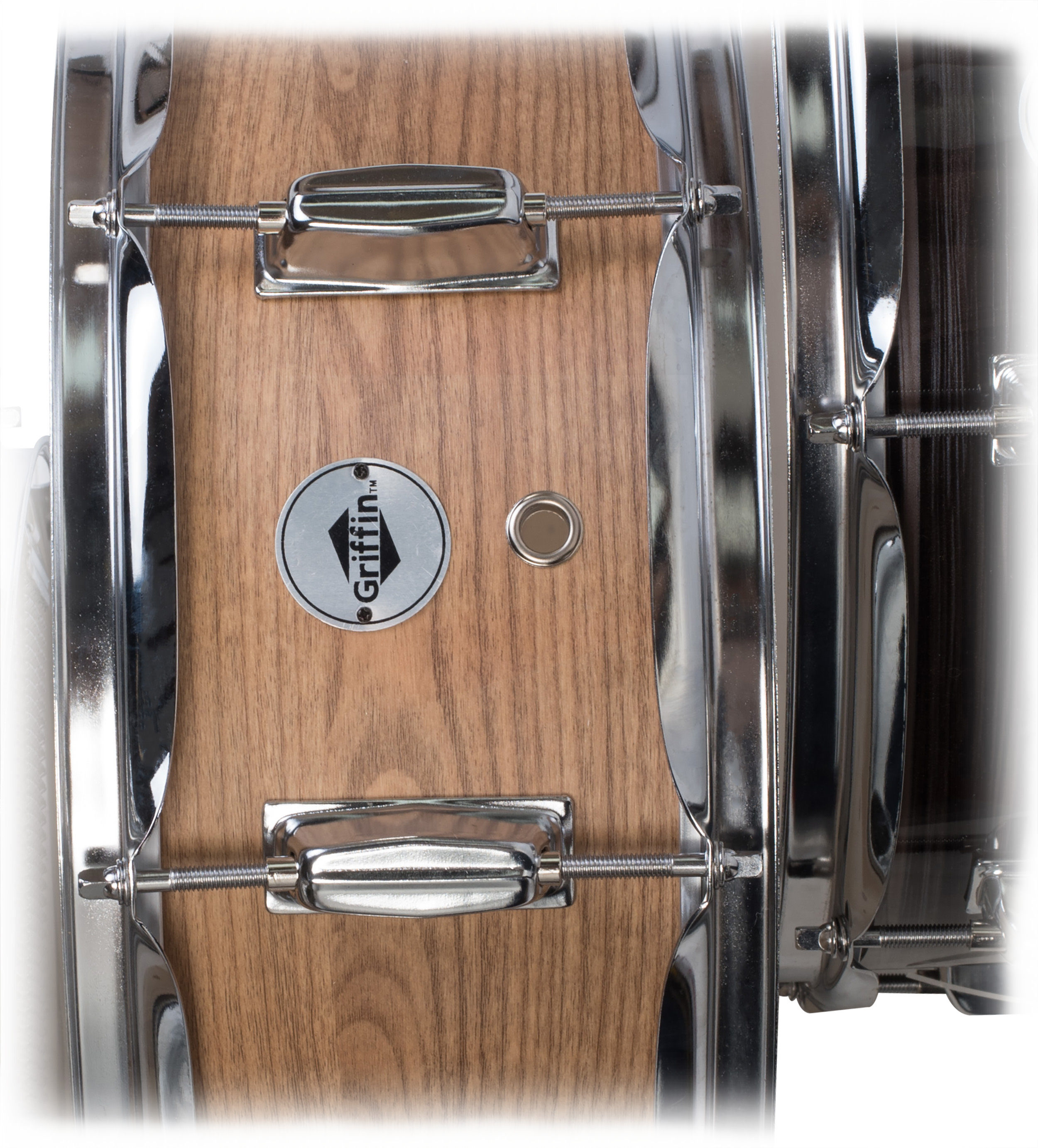 GRIFFIN Snare Drum 14" x 5.5 Oak Wood Poplar Shell Percussion Head Key Kit Set eBay