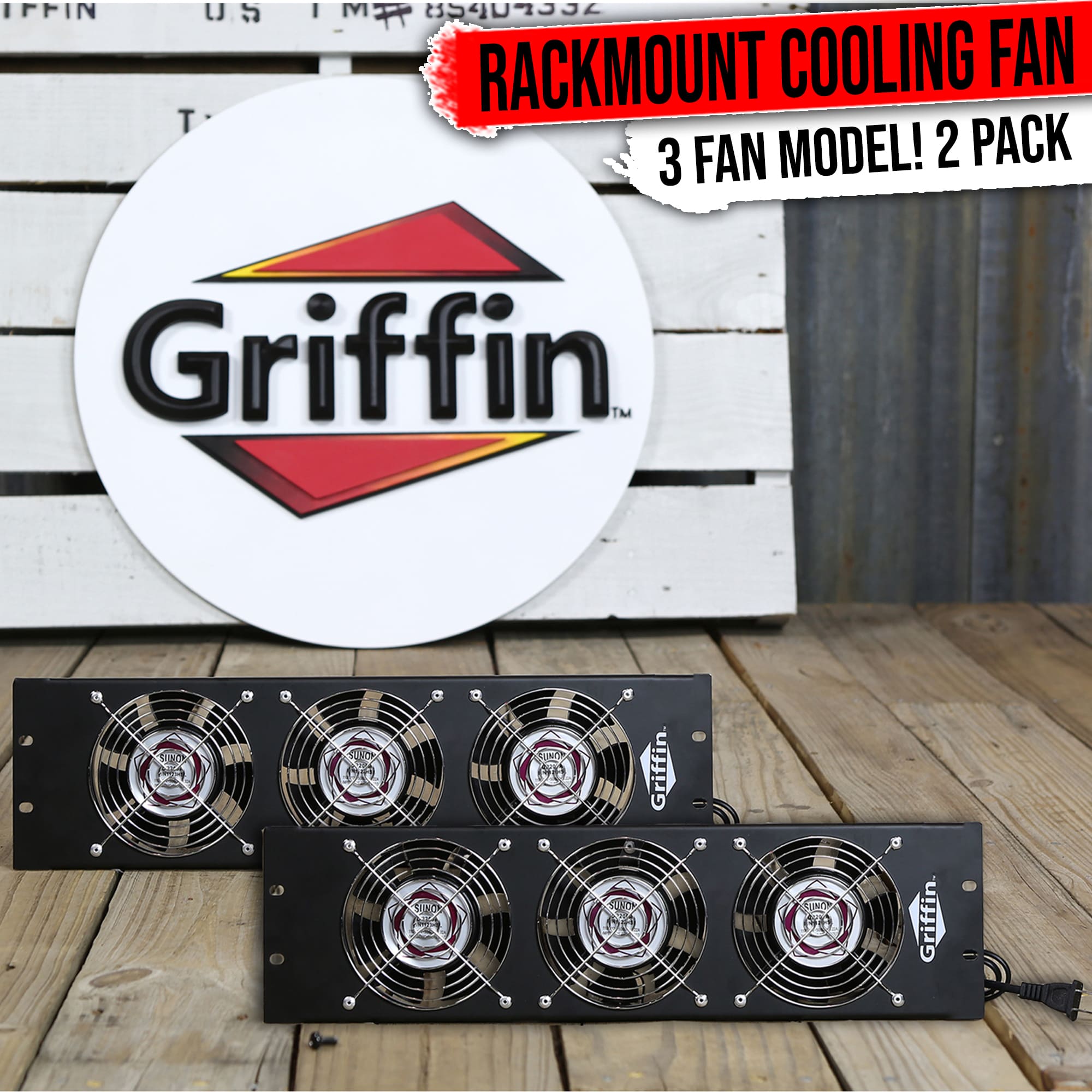 (2 Pack) Rack Server Exhaust Fans | Mount on Rails Temperature Control ...