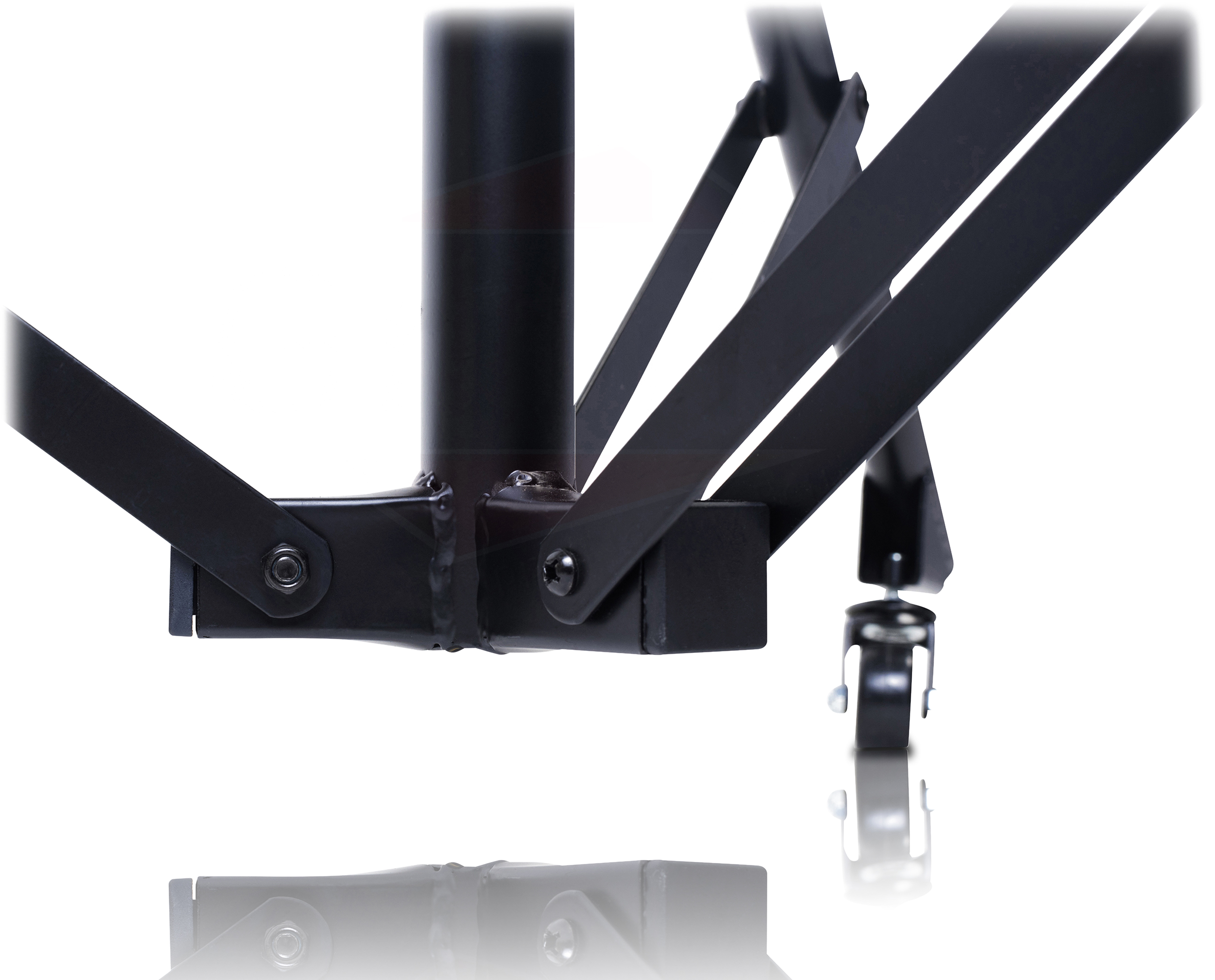 Studio Microphone Stand On Wheels Tall Overhead Boom Arm Mic Mount