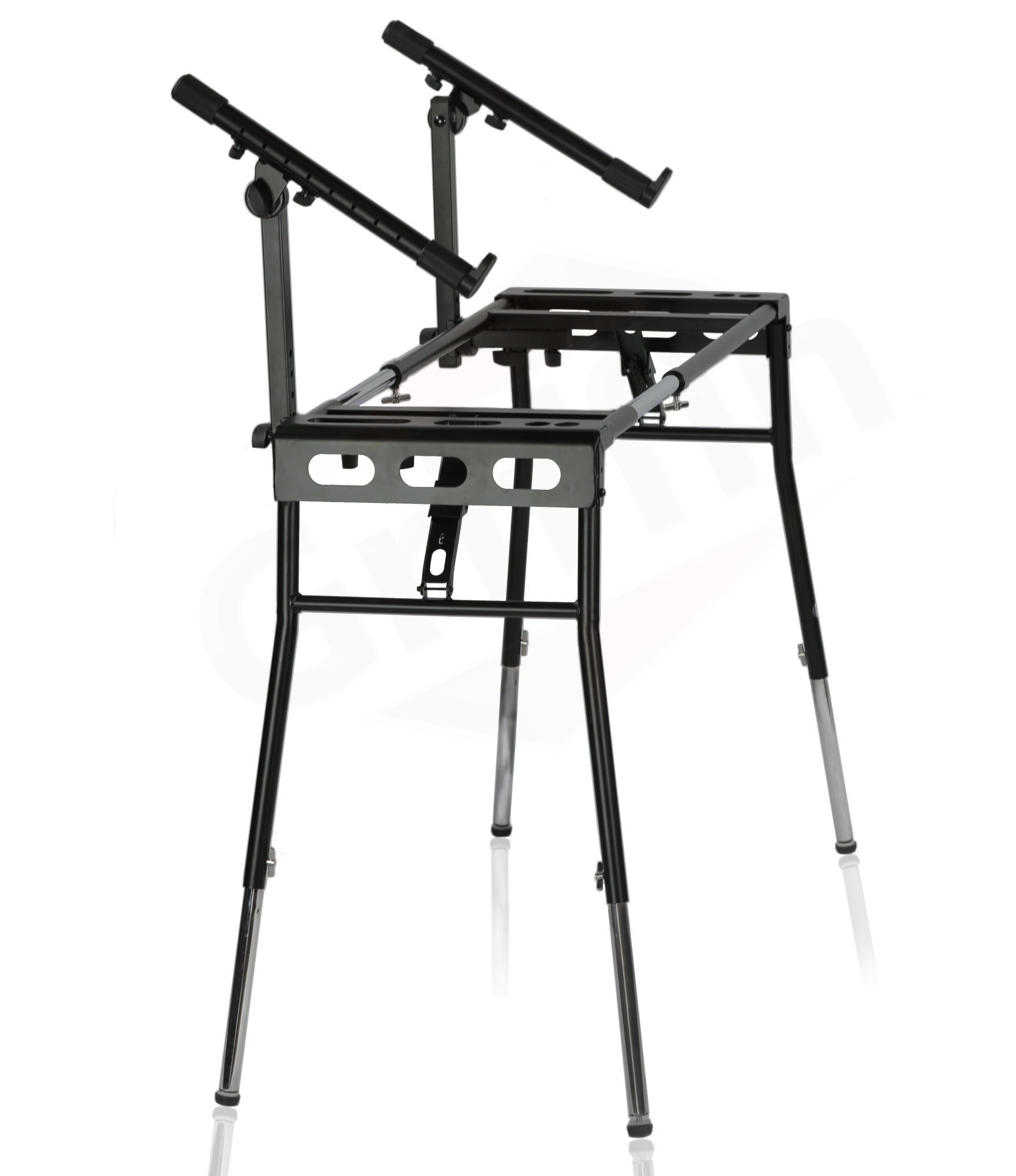 Keyboard Stand DJ Workstation Table Top Laptop Holder 2 Tier Double